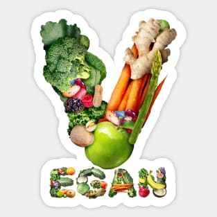 Vegan Vegetarian Classic Design Sticker